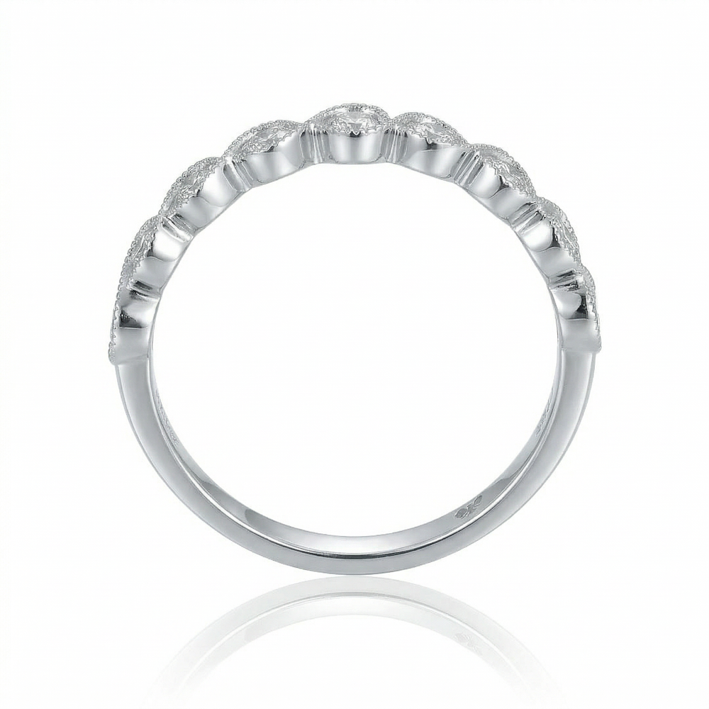 14KWG DIAMOND  STACK BAND RING