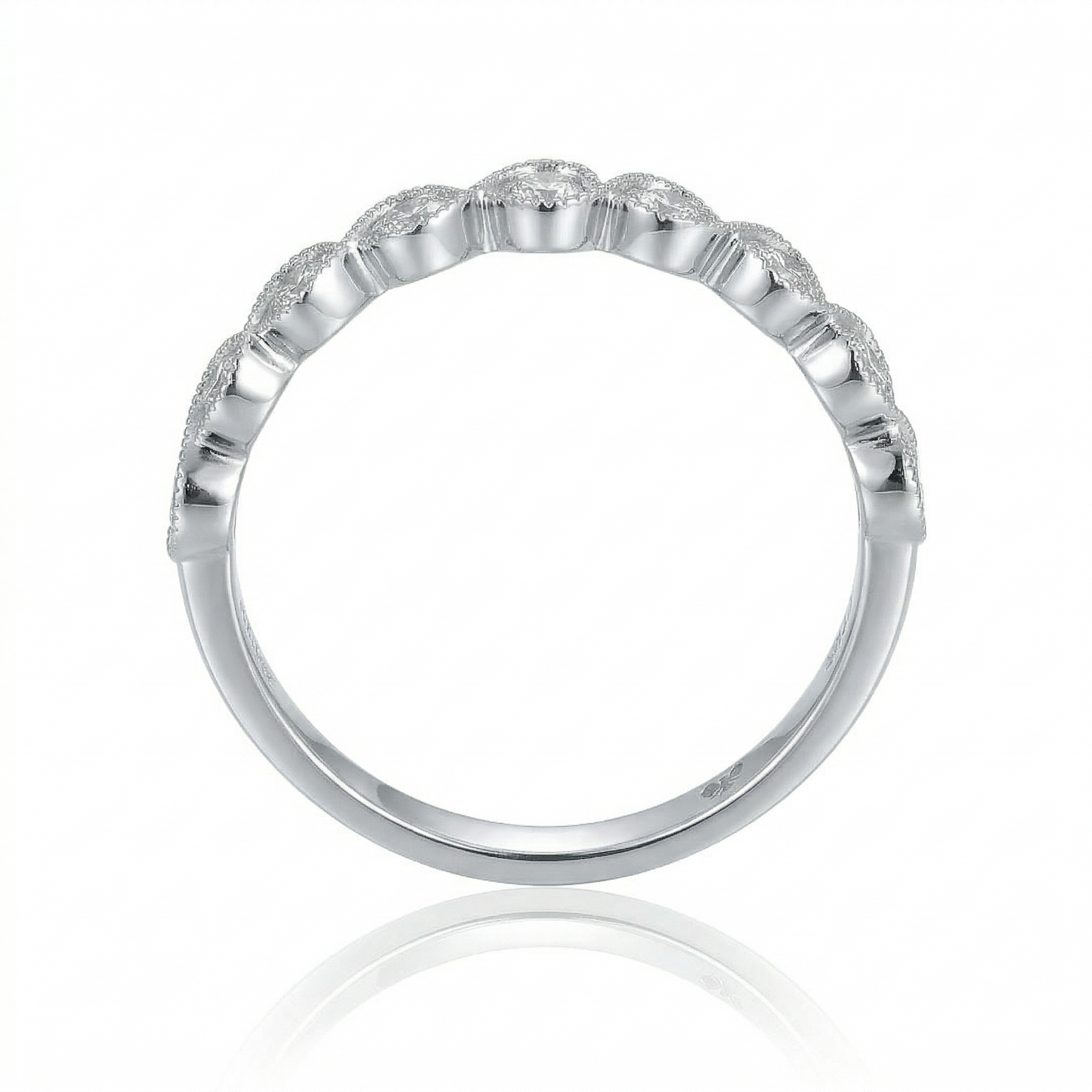 14KWG DIAMOND  STACK BAND RING