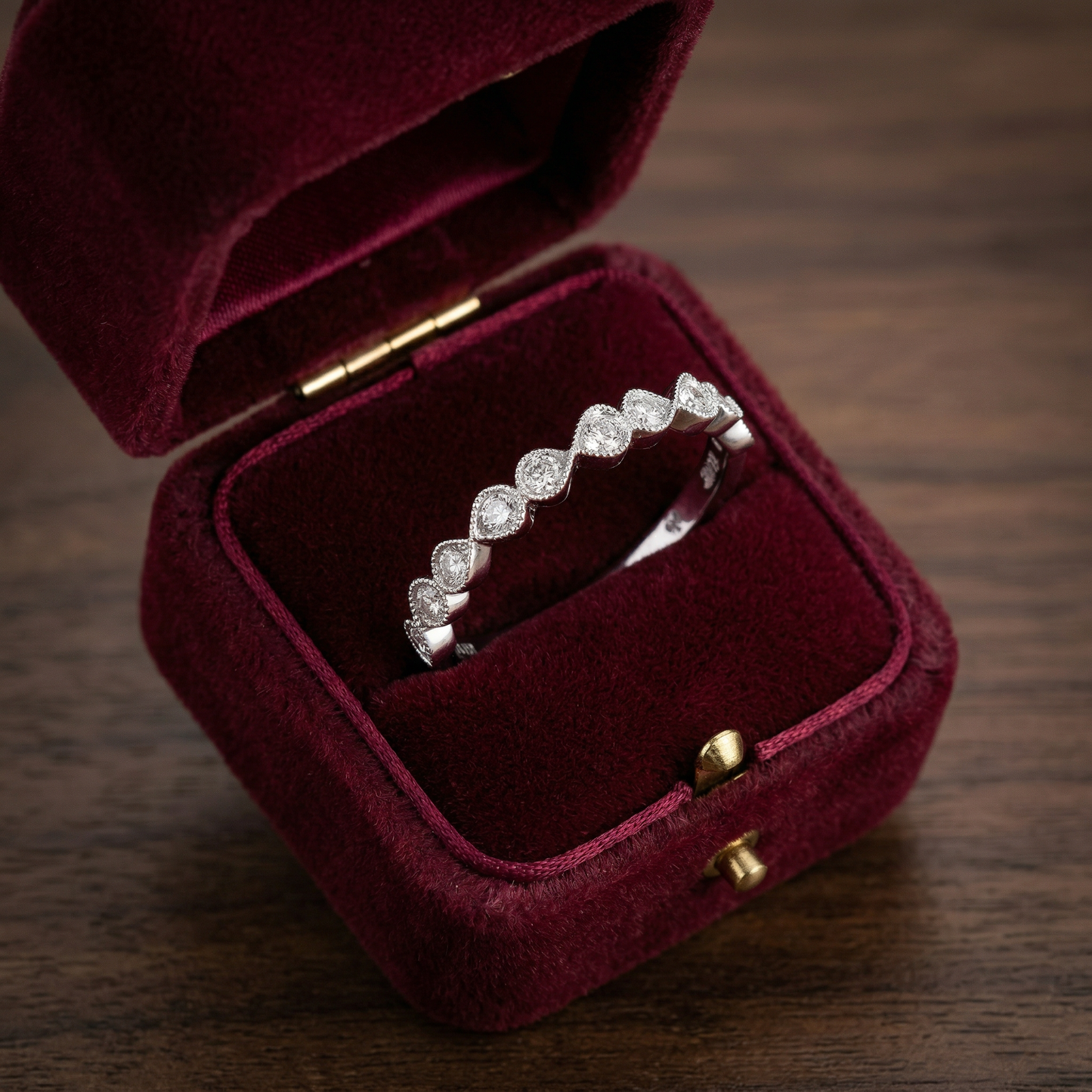 14KWG DIAMOND  STACK BAND RING