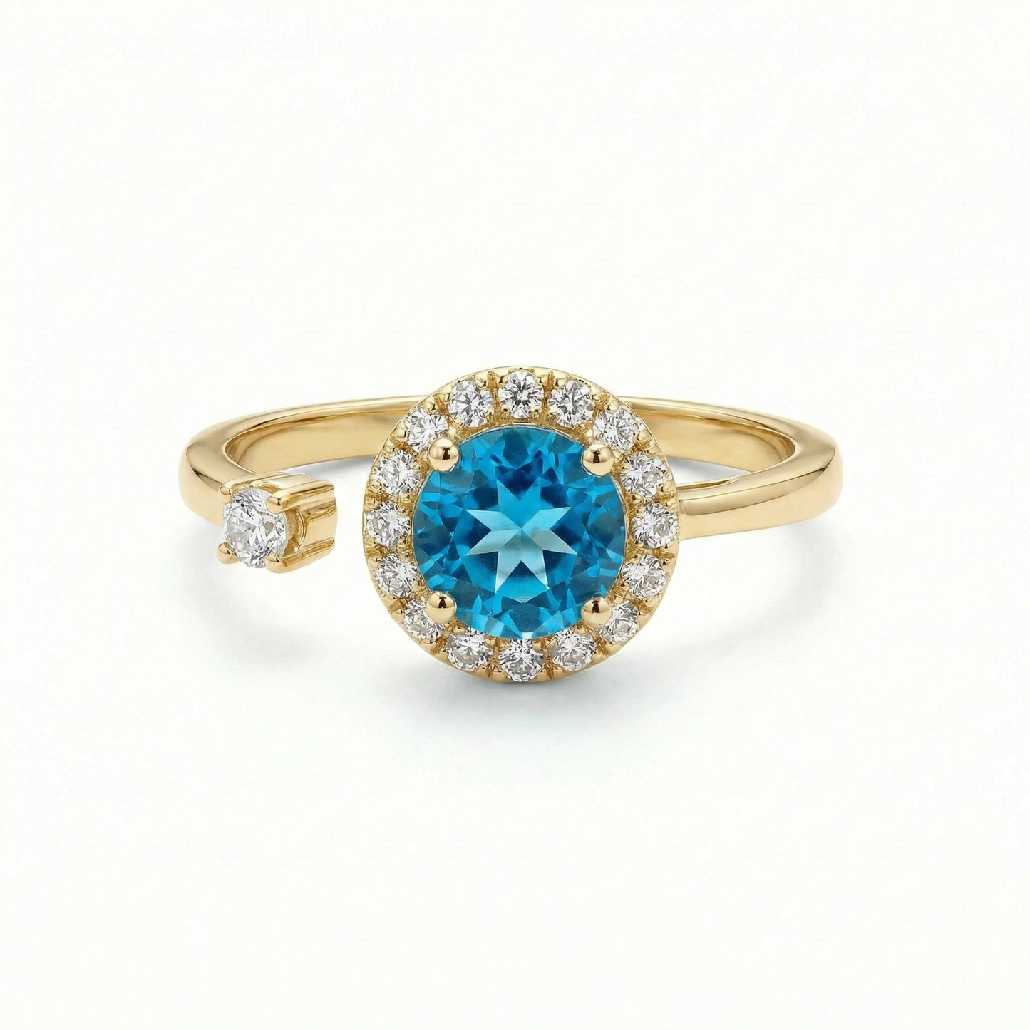 14KY SEMI PREC 4 PRONG HALO RING