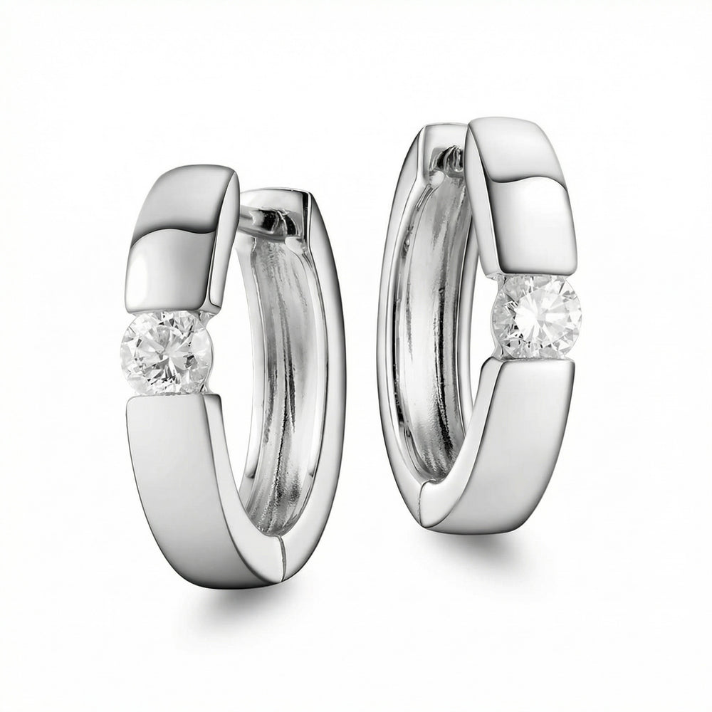 14KWG DIAMOND  HUGGIE EARS