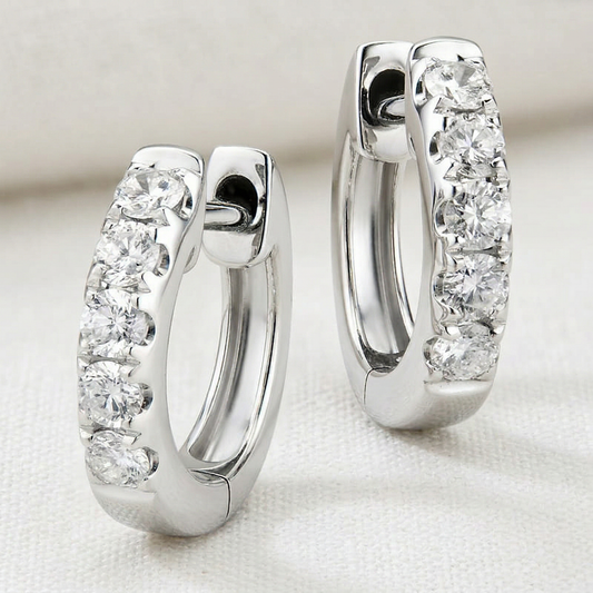 14KW DIAMOND  HUGGIE EARRING
