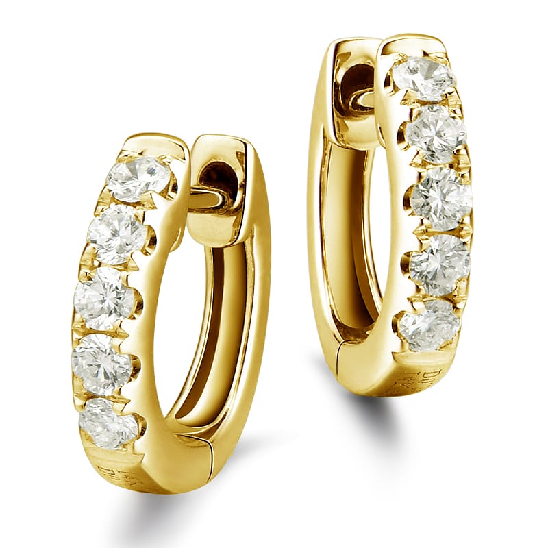 14KYG DIAMOND  HUGGIE EARRING