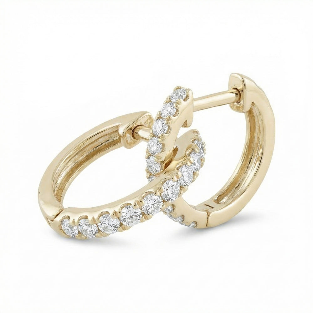 14KYG DIAMOND  HUGGIE EARS