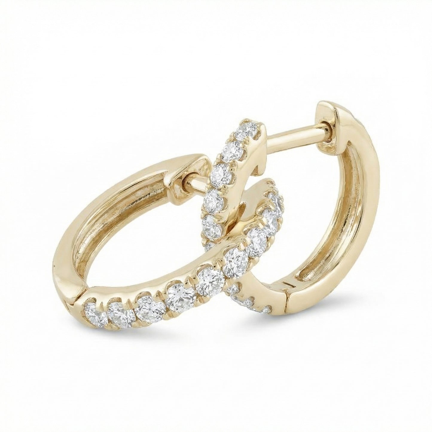 14KYG DIAMOND  HUGGIE EARS