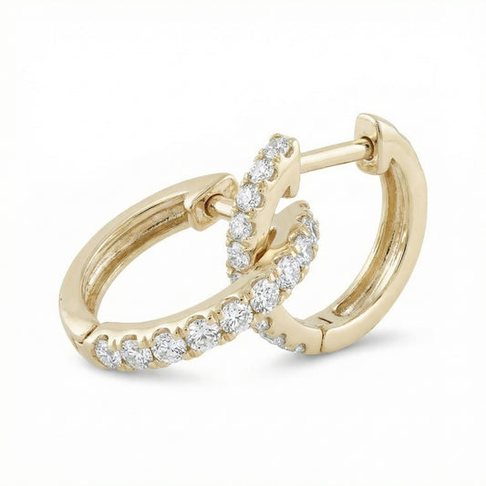 14KYG DIAMOND  HUGGIE EARS