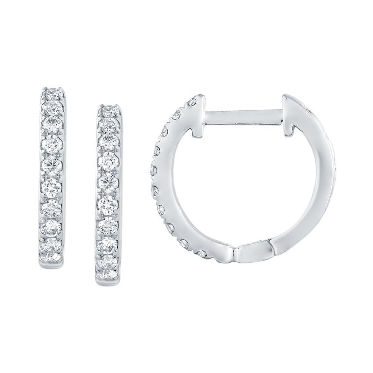 14KWG DIAMOND  HUGGIE EARRING