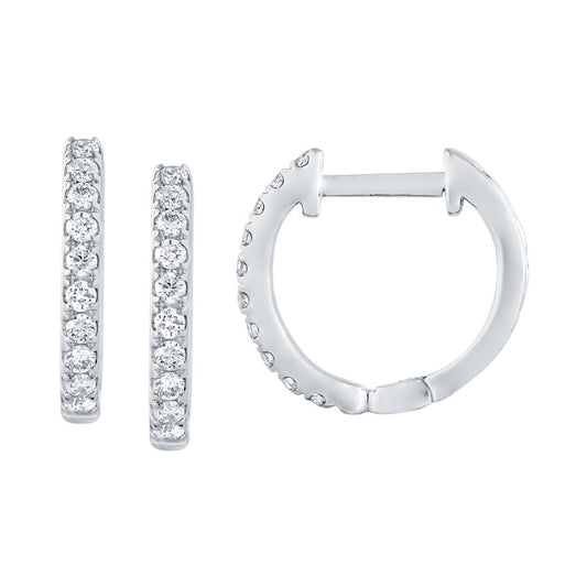 14KWG DIAMOND  HUGGIE EARRING
