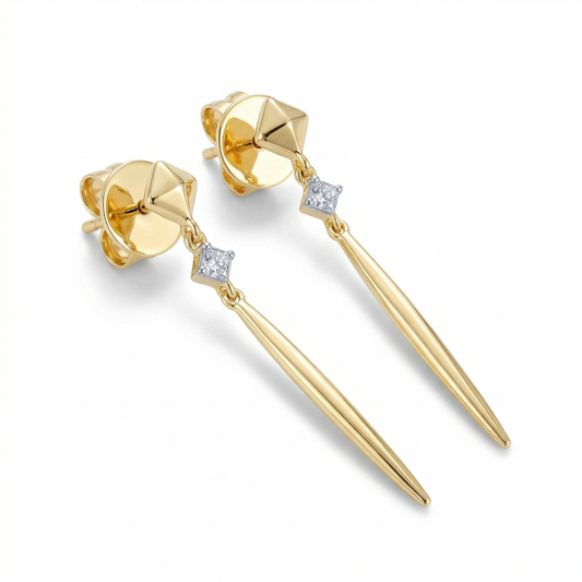 14KYG DIAMOND  FASHION EARRING
