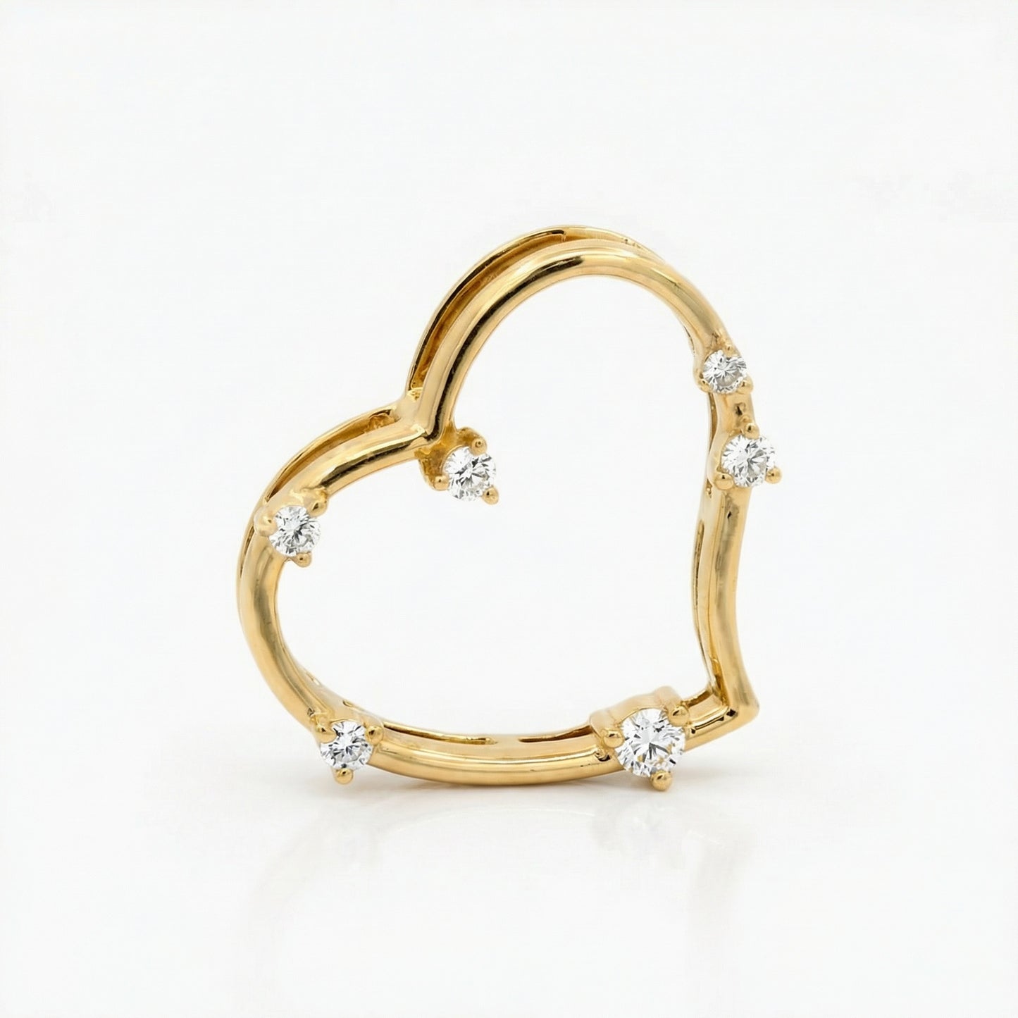14KY DIAMOND SCATTER HEART PENDANT