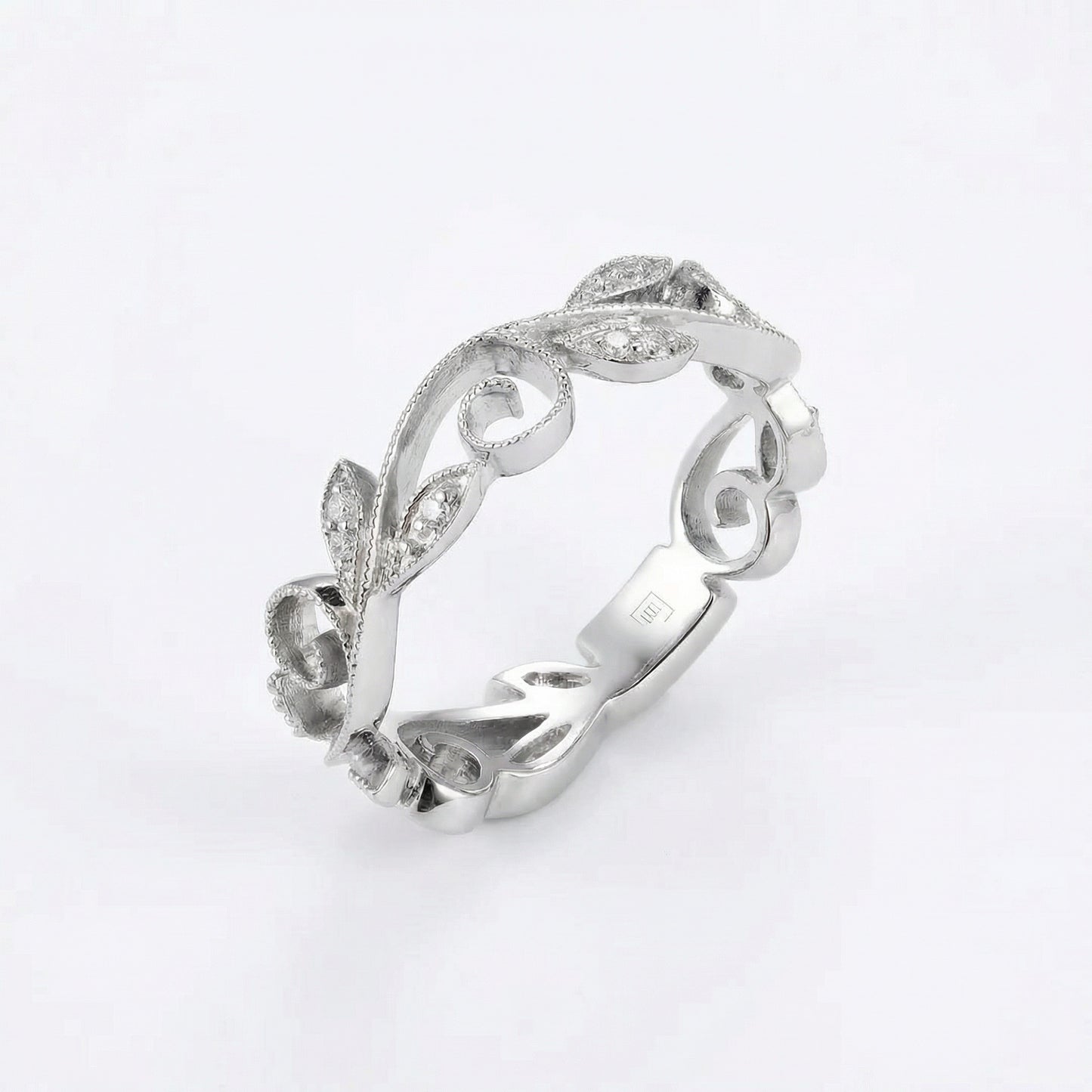 14KWG DIAMOND  STACK BAND RING
