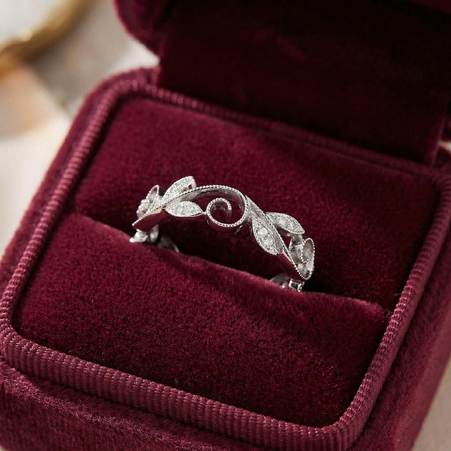 14KWG DIAMOND  STACK BAND RING