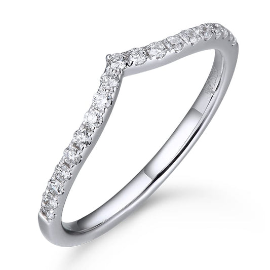 14KWG DIAMOND V SHAPE BAND RING
