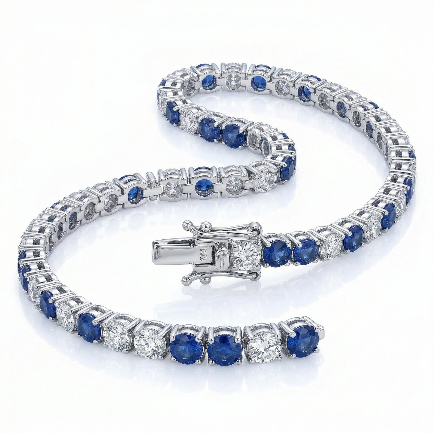 14KW PREC COLOR 4 PRONG TENNIS BRACELET