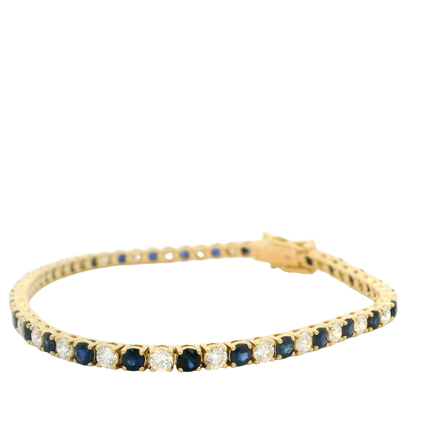 14KY PREC COLOR 4 PRONG TENNIS BRACELET