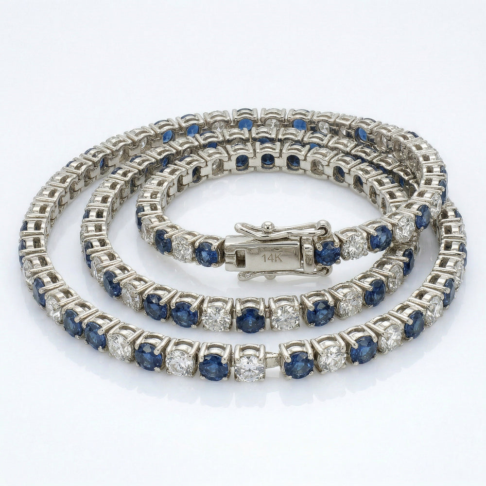 14KW PREC COLOR 4 PRONG TENNIS BRACELET