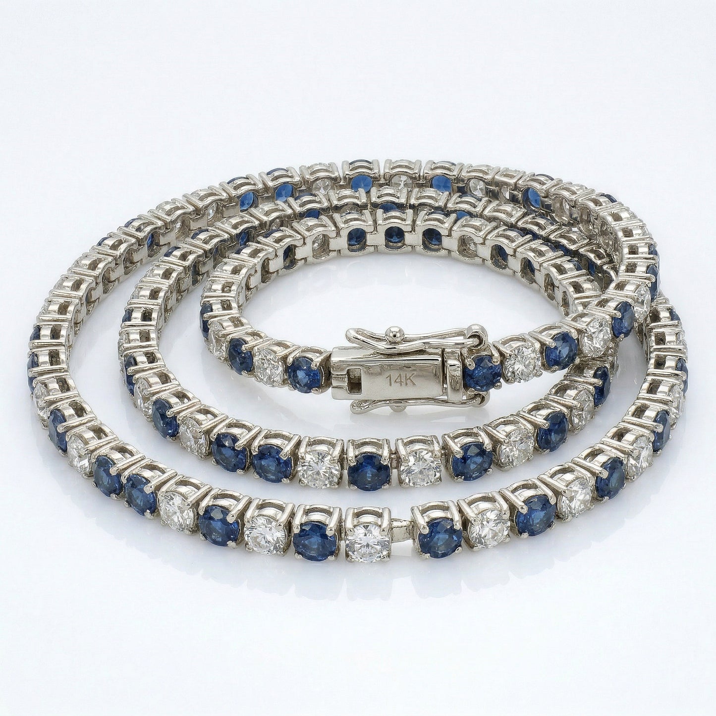14KW PREC COLOR 4 PRONG TENNIS BRACELET