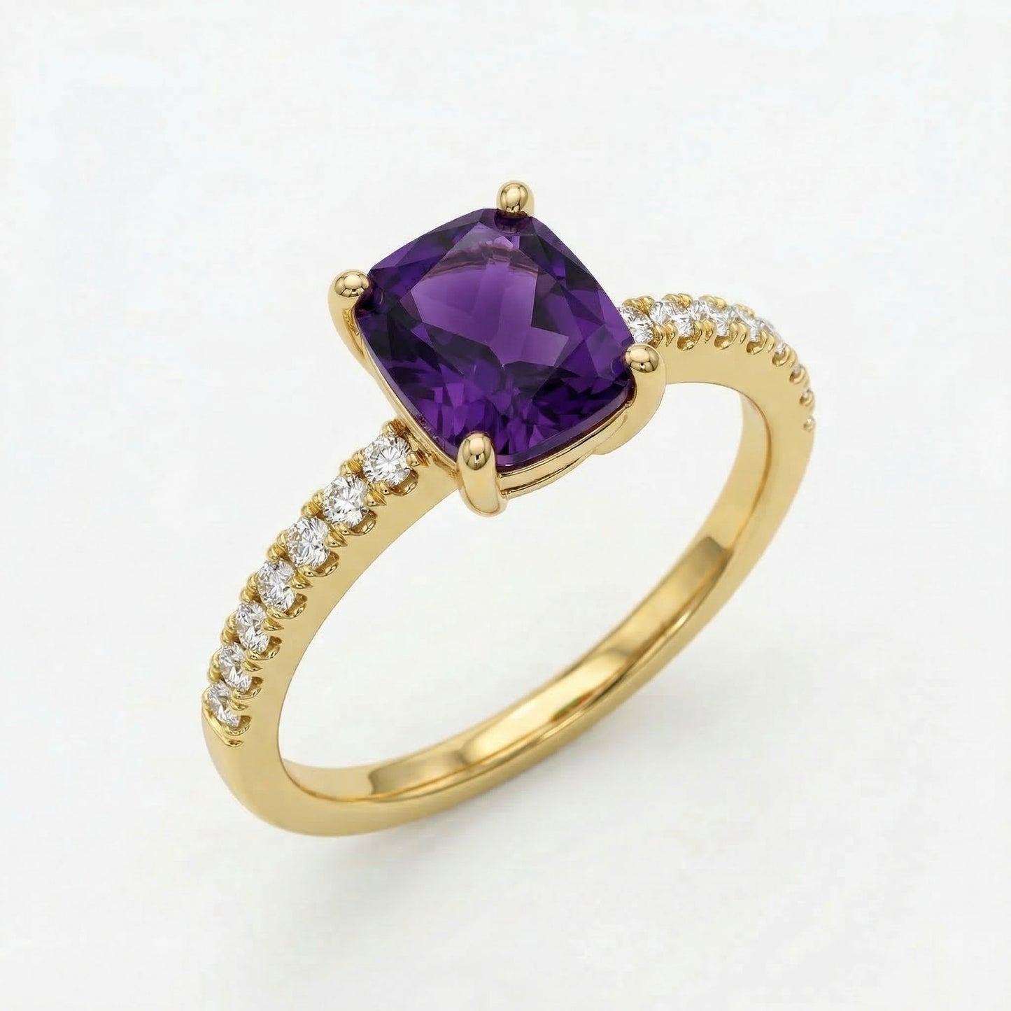 14KY SEMI PREC PRONG SET EAST WEST RING