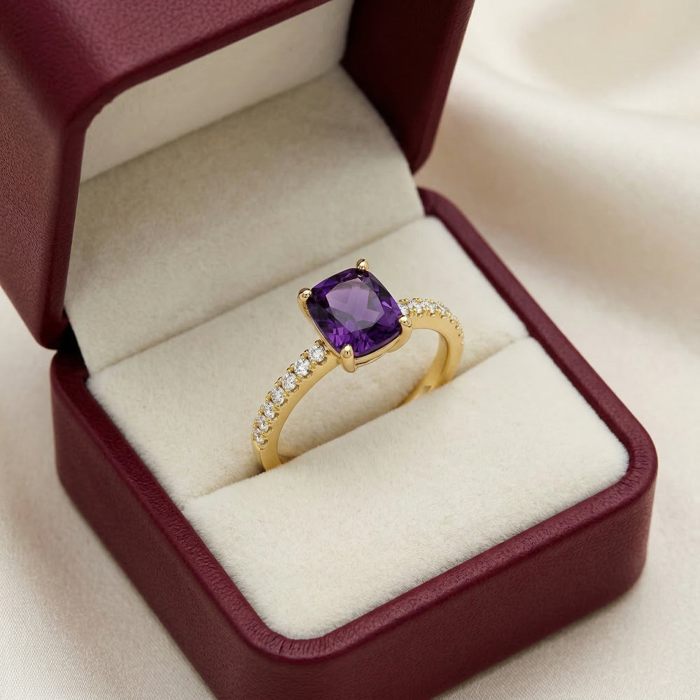 14KY SEMI PREC PRONG SET EAST WEST RING