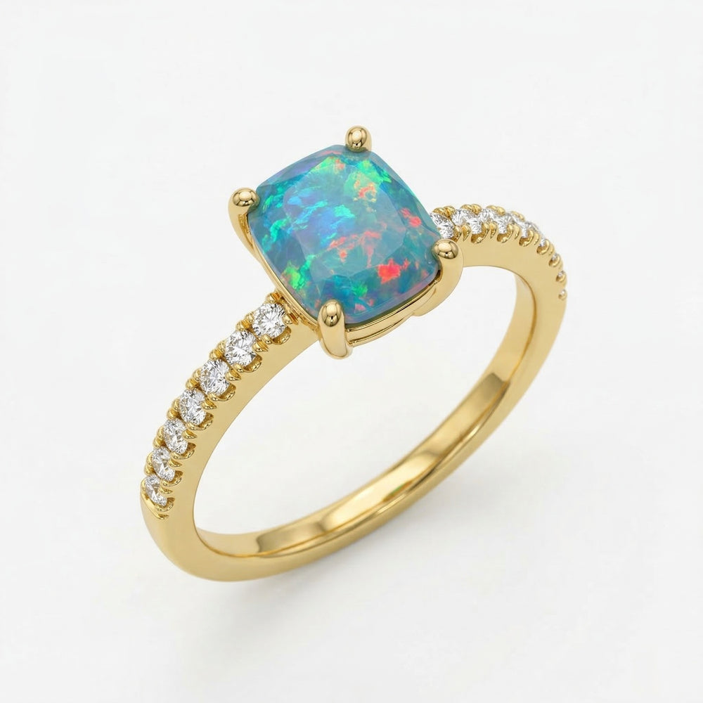 14KY SEMI PREC PRONG SET EAST WEST RING