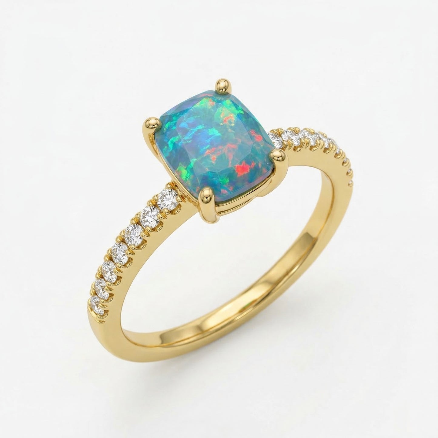14KY SEMI PREC PRONG SET EAST WEST RING