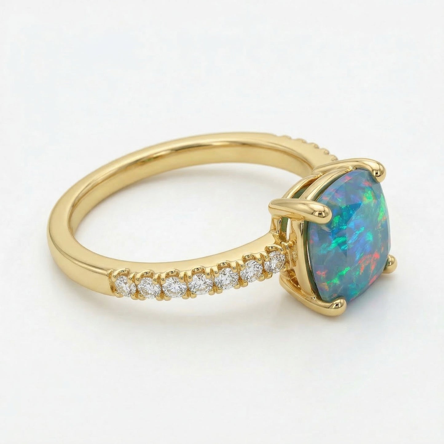 14KY SEMI PREC PRONG SET EAST WEST RING