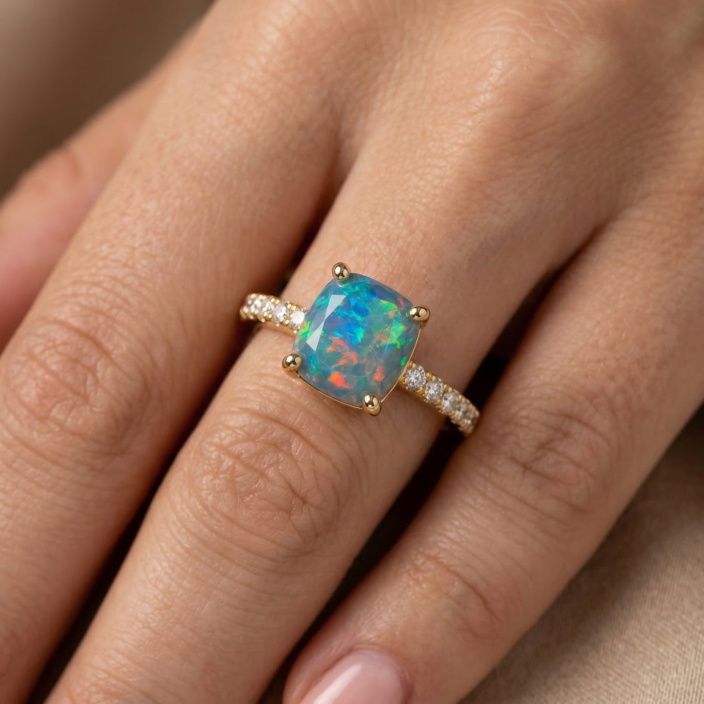 14KY SEMI PREC PRONG SET EAST WEST RING