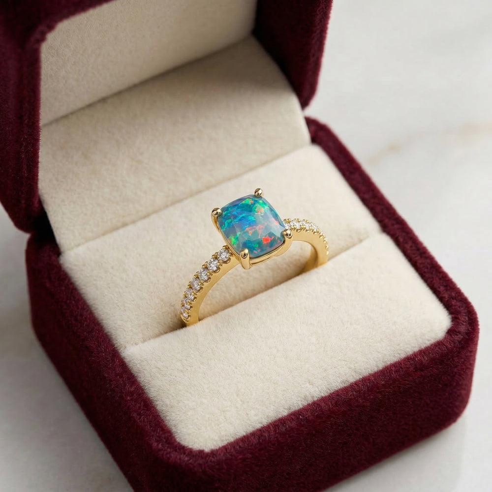 14KY SEMI PREC PRONG SET EAST WEST RING